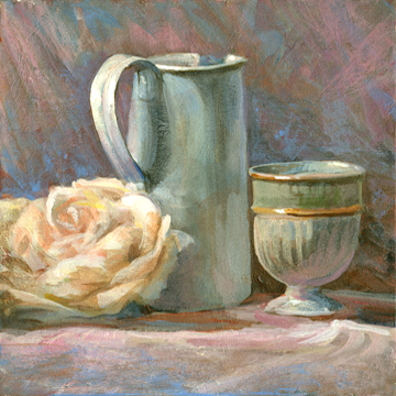 Rose, Pitcher And Cup